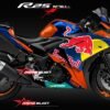 Decal Stiker Yamaha YZF R25 BLUE REDBULL ORANGE